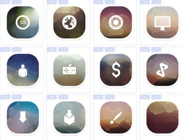 Glass Phone System Icons