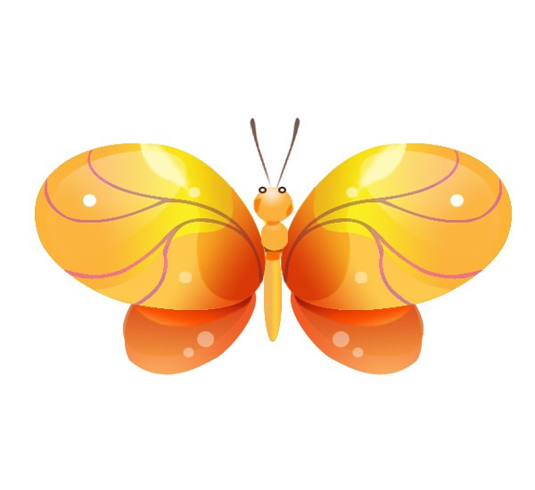 Gold Schmetterling Psd material