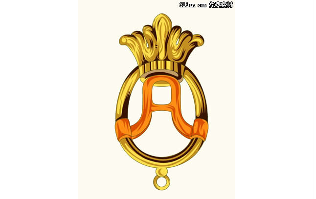 złota Korona logo psd materiału