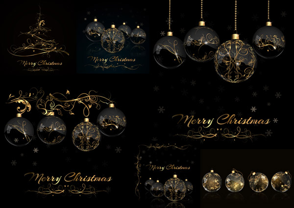 Gold dekorative Weihnachten
