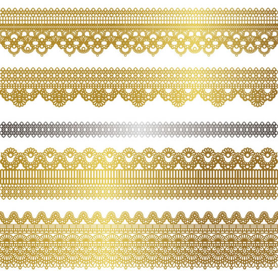 Gold Patterned Lace