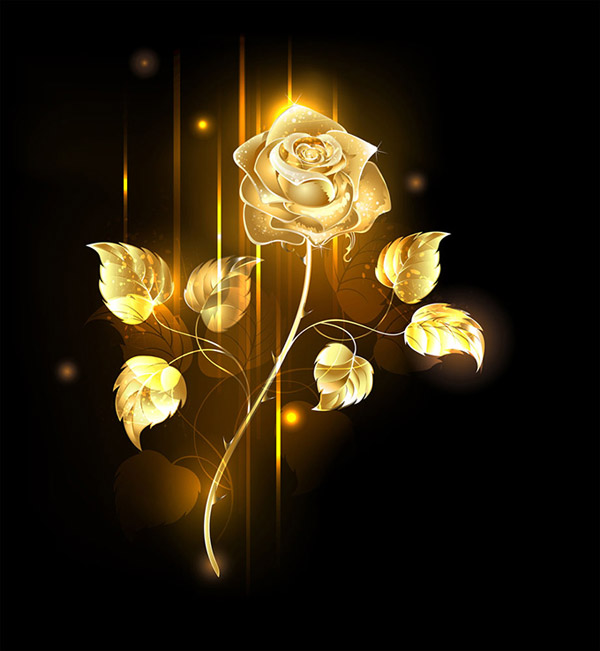 Золотая роза дизайн