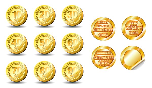 Gold Roundles Promotional Labels