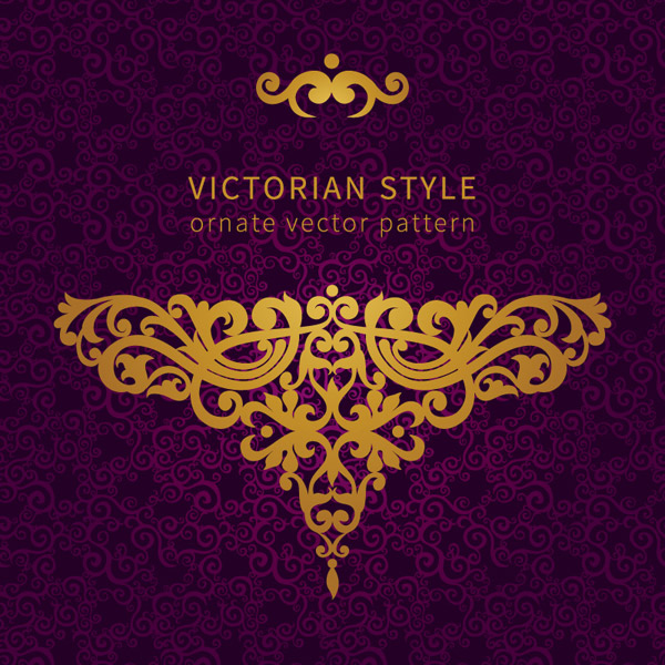 Gold Victorian Pattern Background