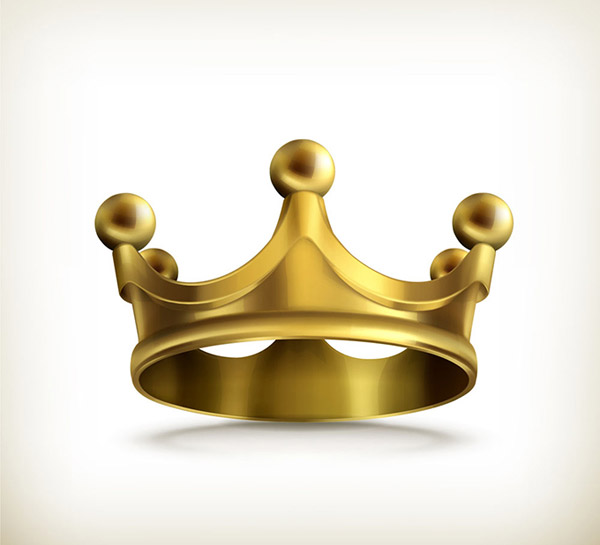 紋理皇冠的金色集合