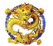 Golden dragon geleneksel su psd malzeme