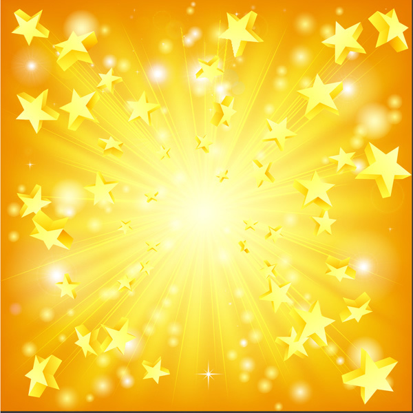 Golden halo latar belakang bintang-bintang