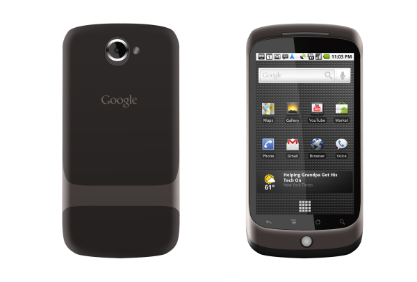 Google mobile phones templates psd en couches de matériel