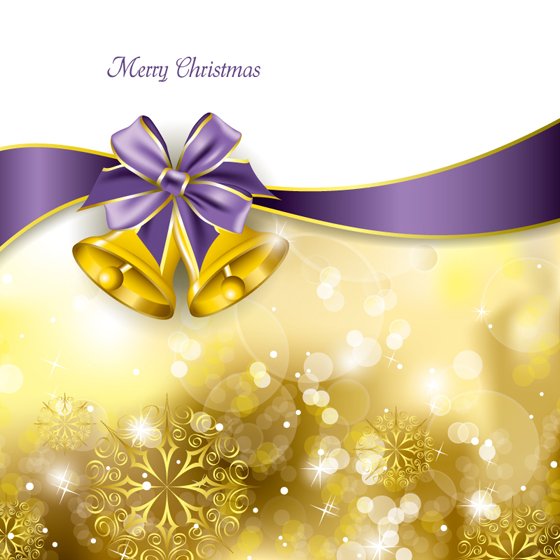 великолепный Золотой снежинка рождественские открытки