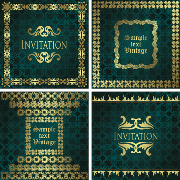 wunderschöne grüne Einladungskarte