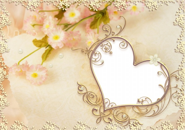 Gorgeous Wedding Frames Psd Material