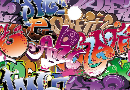 phông chữ graffiti thiết kế mô hình âm thanh nổi