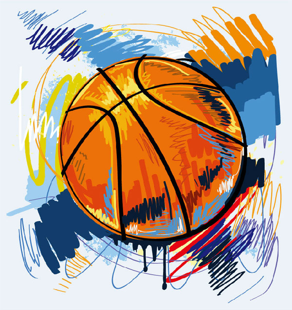 graffiti pintado ilustraciones de baloncesto