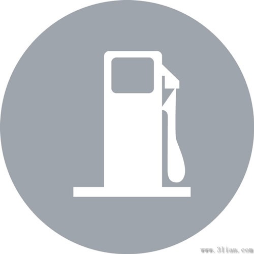 Gray Background Gas Station Icons