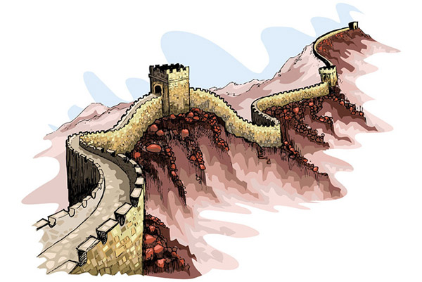 Wielki Mur z ilustracja
