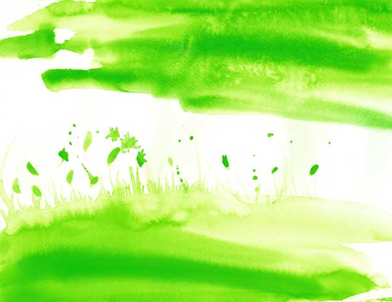 緑の抽象的な水彩画の背景 psd の素材