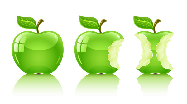Grüner Apfel Apfel