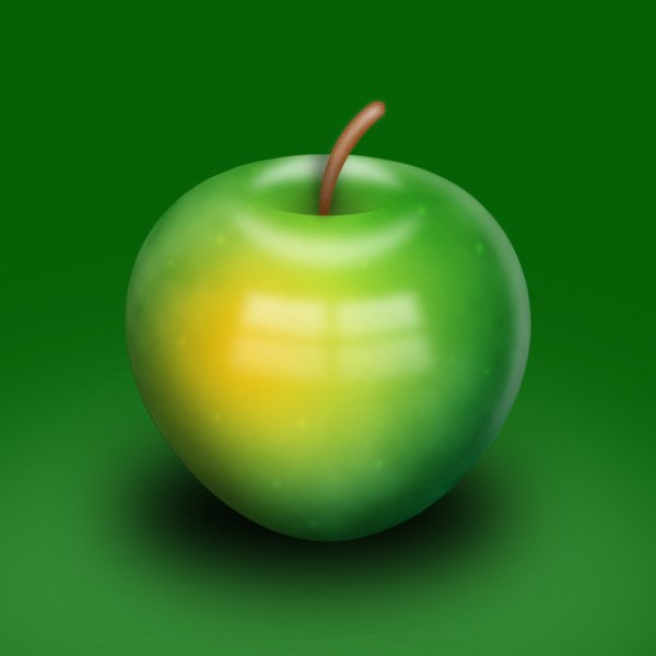 apel hijau psd desain