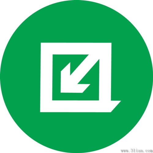 ikon panah hijau