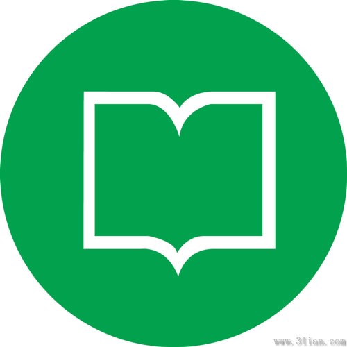 icône représentant un livre fond vert