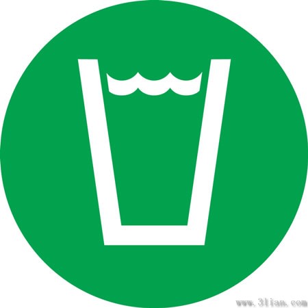 Green Background Cup Icon