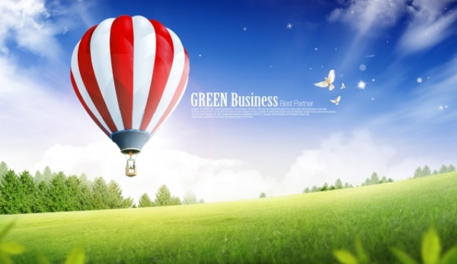 зеленый фон psd бизнес плакат материал