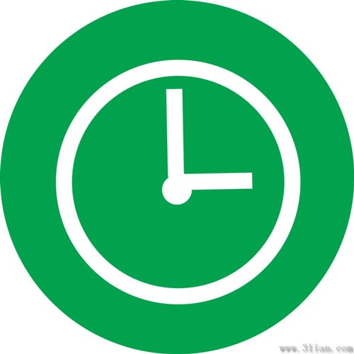 ikon jam hijau