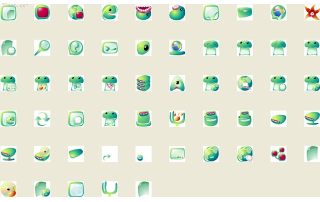 hijau ikon desktop