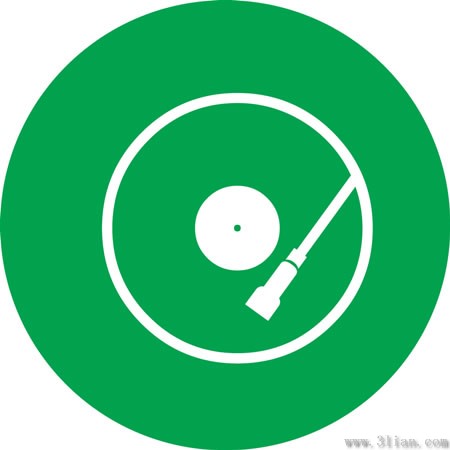 icono de disco verde