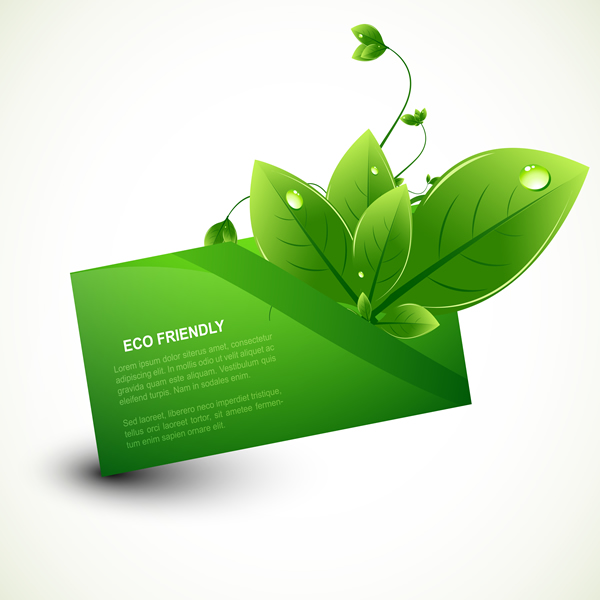 녹색 요소 카드 디자인