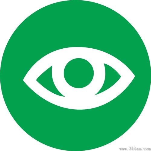 grünes Auge-Symbol