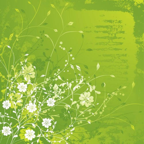 grüne Kontur floral-Muster