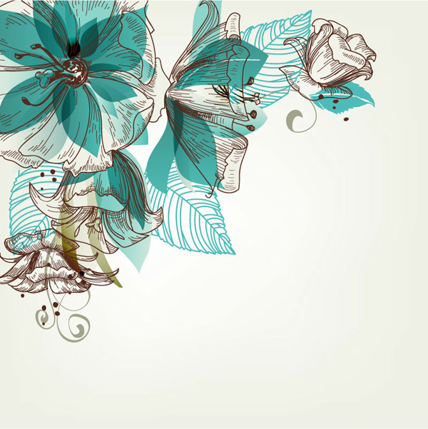 ilustrações de flor verde