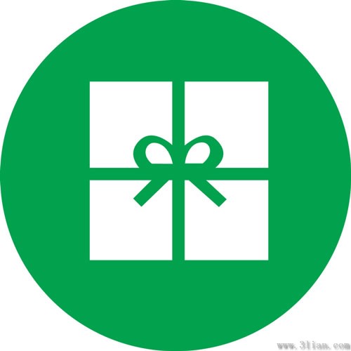 icono de la caja de regalo verde