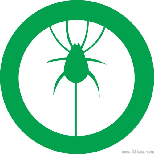 iconos de insectos verdes
