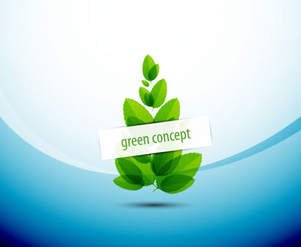 yeşil yaprak kavramsal arka plan