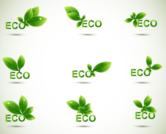 grünes Blatt-Eco grün-Symbol