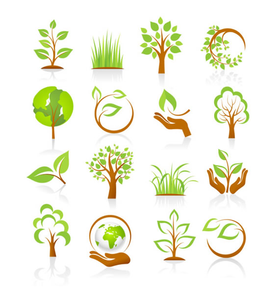 ícone de folha verde