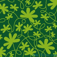 motif feuilles vert