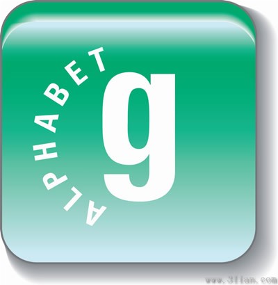 綠色的字母 g 水晶圖示