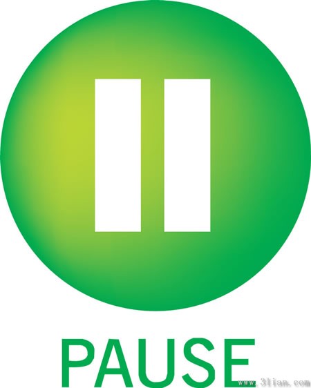 grüne Pause-Symbol