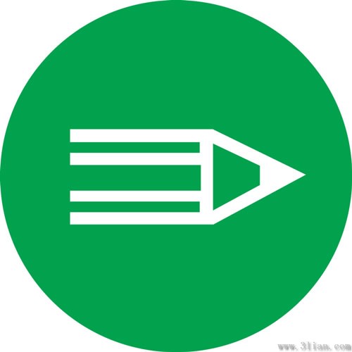 ikon pensil hijau