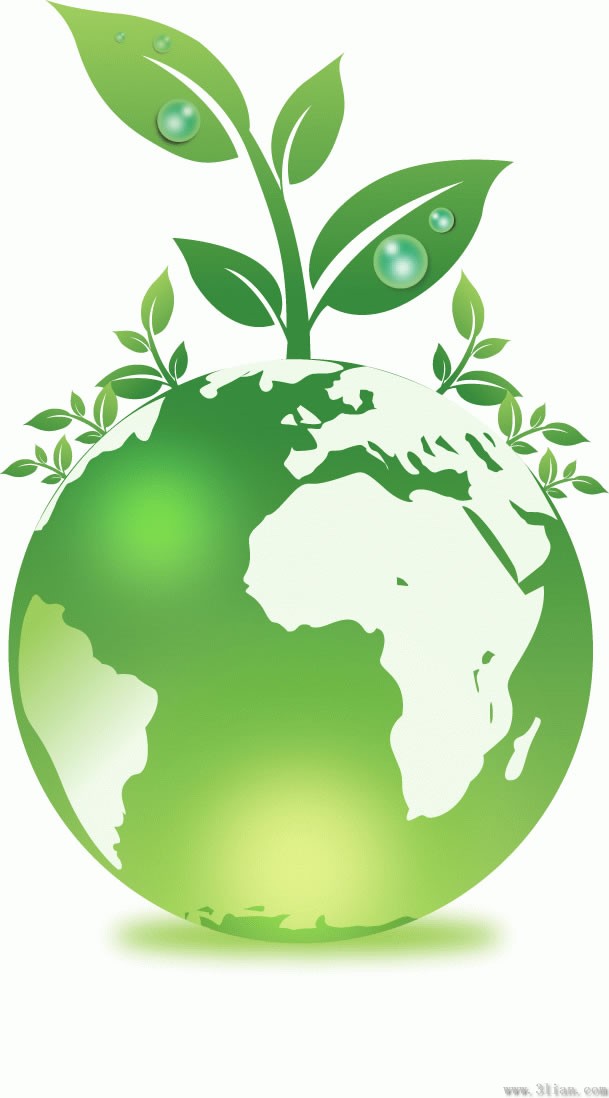 緑の植物と地球