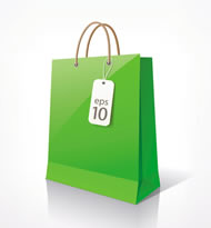 緑のショッピング バッグ