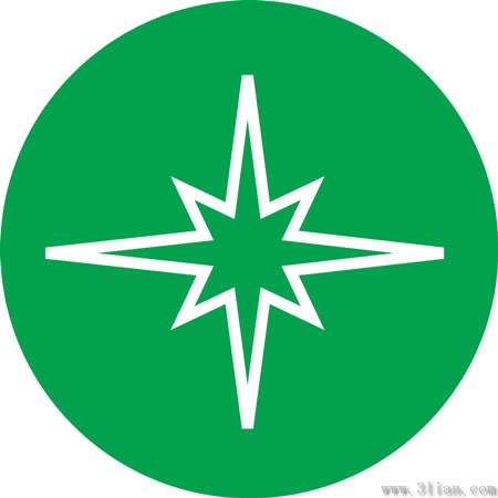 Zielona gwiazda ikona