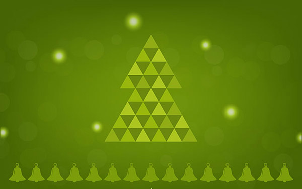 Green Triangle Christmas Tree Background