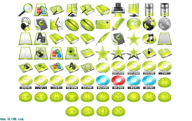 Green Vista Desktop Icons