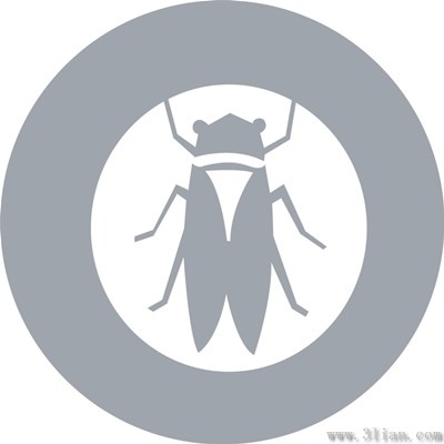 biểu tượng màu xám cicada