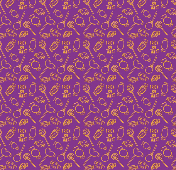 Halloween Candy Seamless Background