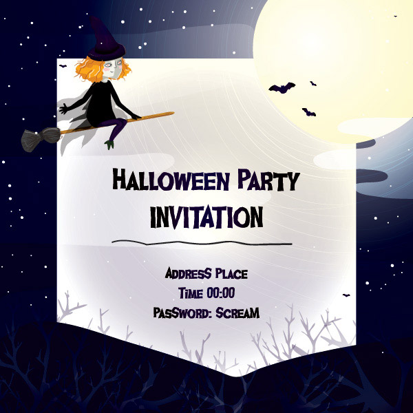 Halloween Invitation Cards